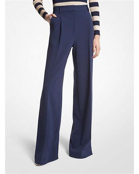 michael kors crepe wide leg pants|michael kors crepe pants.